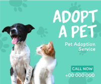 Pet Adoption Service Facebook Post Design