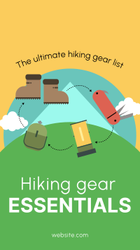 Hiking Gear Essentials Instagram story Image Preview