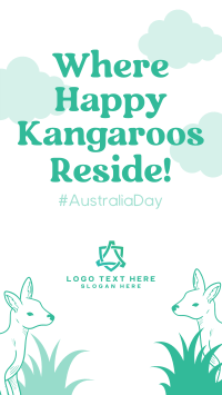 Fun Kangaroo Australia Day Instagram story Image Preview