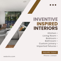 Inventive Inspired Interiors Instagram Post Design