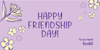 Floral Friendship Day Twitter post Image Preview