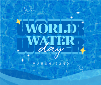 Quirky World Water Day Facebook Post Design