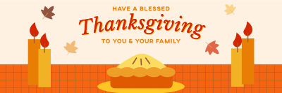 Blessed Thanksgiving Pie Twitter header (cover) Image Preview