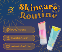 Y2K Skincare Routine Facebook Post Design
