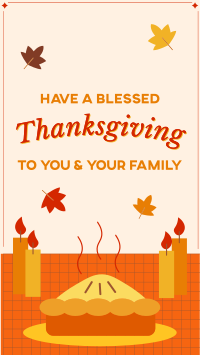 Blessed Thanksgiving Pie Facebook Story Design