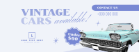 Vintage Cars Available Facebook Cover Design