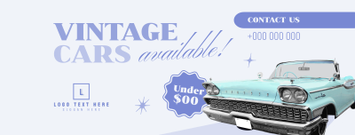 Vintage Cars Available Facebook cover Image Preview