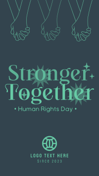 Stronger Together this Human Rights Day Facebook Story Design