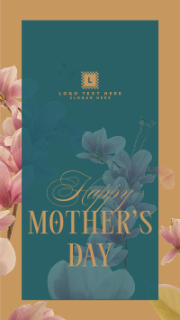 Mother's Day Pink Flowers Facebook Story Design