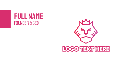Geometric Tiger Outline Business Card