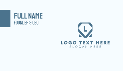 Blue Diamond Lettermark Business Card Image Preview