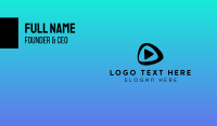 Black Play Button Business Card Image Preview