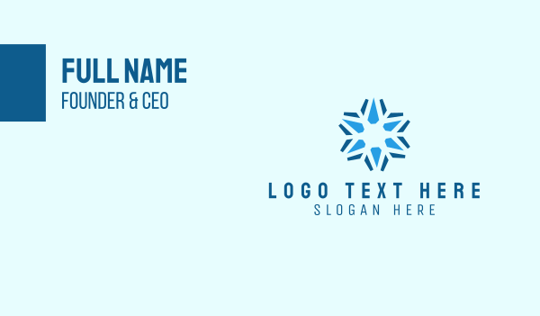 Corporate Blue Star Business Card Design Image Preview