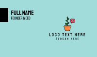 Plant Lover Notification Business Card Preview