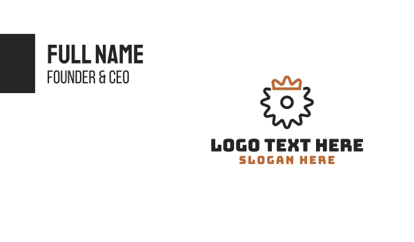 Gear Crown Outline Business Card Design Image Preview