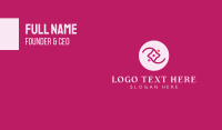 Pink Fashion Flower Business Card Design