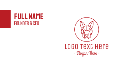Minimalist Rabbit Badge Business Card Image Preview