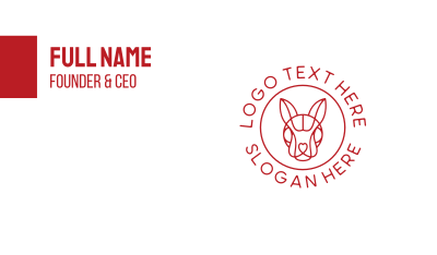 Minimalist Rabbit Badge Business Card Image Preview