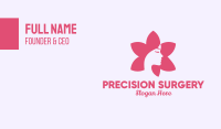 Pink Flower Face Business Card Image Preview