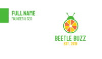 Orange Fruit Bug Business Card Image Preview