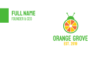 Orange Fruit Bug Business Card Image Preview