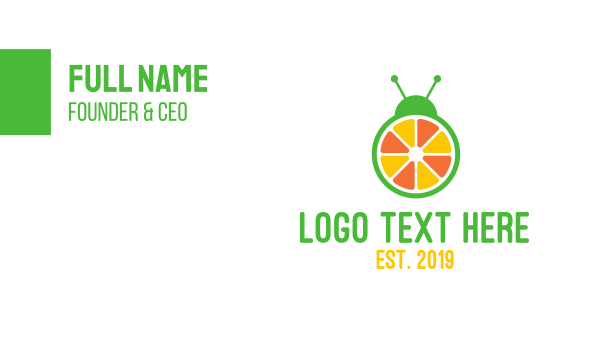 Orange Fruit Bug Business Card Design Image Preview