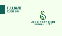 Green Organic Plant Letter S Business Card Image Preview