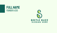 Green Organic Plant Letter S Business Card Image Preview