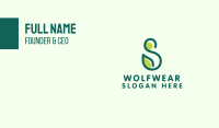 Green Organic Plant Letter S Business Card Image Preview