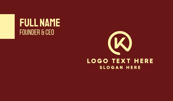 Chef Emblem Letter K Business Card Design Image Preview