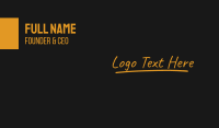 Luxurious Signature Wordmark Business Card Design