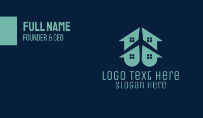 House & Plane Business Card Image Preview