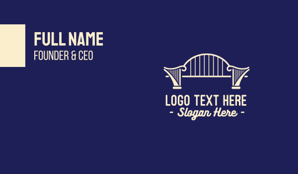 Harp Bridge Business Card Design Image Preview