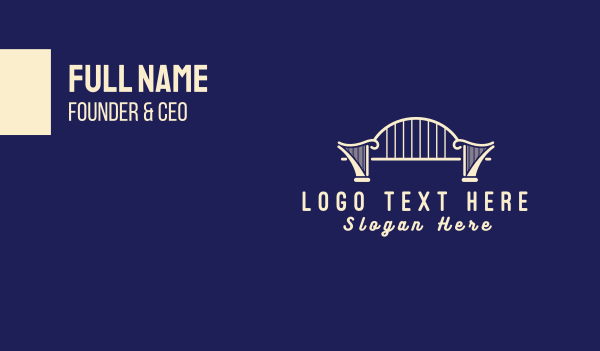 Harp Bridge Business Card Design Image Preview