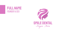 Pink Feminine Profile Business Card Design