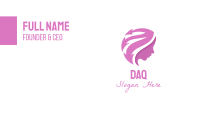 Pink Feminine Profile Business Card Image Preview