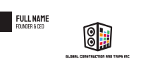 Colorful Stereo Box Business Card Design