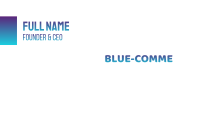 Cute Blue Gradient Business Card Image Preview