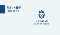 Blue Lion Crown  Business Card Image Preview