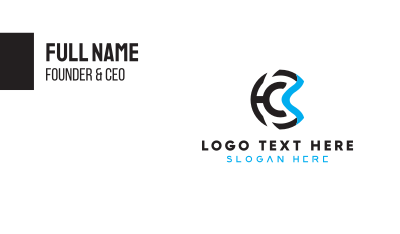 High Tech C Outline Business Card Image Preview