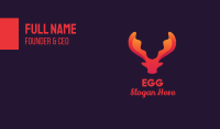 Red Orange Moose Antlers Business Card Image Preview