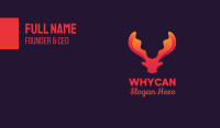 Red Orange Moose Antlers Business Card Image Preview