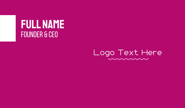 Minimalist Feminine  Wordmark Business Card Design Image Preview