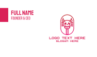 Red Gradient Skull Guitar Business Card Image Preview