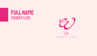 Pink Wellness Letter W Business Card Image Preview