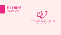 Pink Wellness Letter W Business Card Image Preview