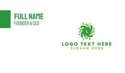 Green Radial Lettermark Business Card Image Preview