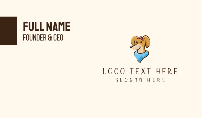 Cute Female Dog Business Card Image Preview