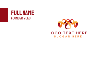 Velvet Ribbon Monogram Business Card Image Preview