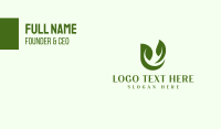 Green Herbal Letter U Business Card Image Preview